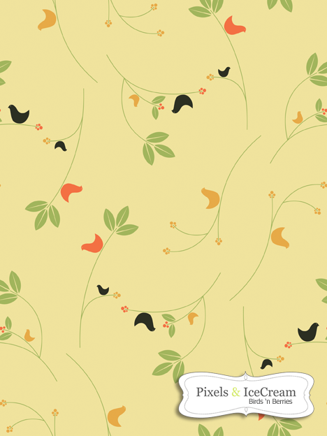 Seamless Tile BirdsNberries