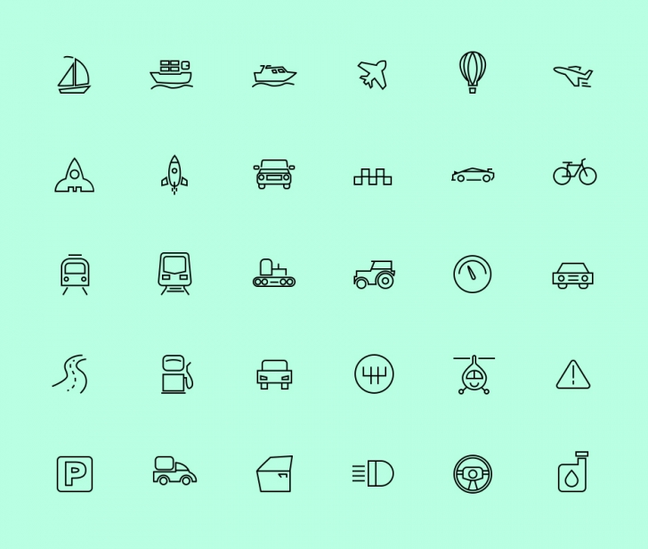 30 FREE Transport Icons
