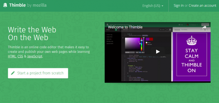 Mozillaのオンラインコーディングツール「Thimble」が予想以上に使いやすい