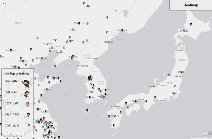 日本のGitHub使用率