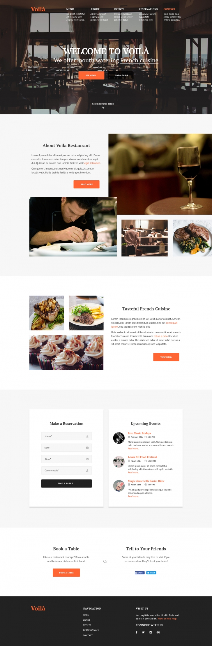 Voila Restaurant Template