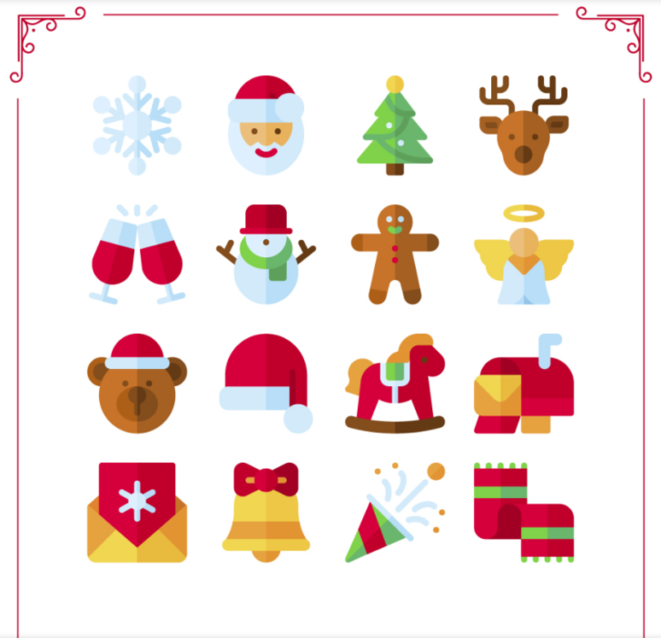 Free Christmas & Winter Icon Set (AI, EPS, PSD, SVG, PNG/商用可)