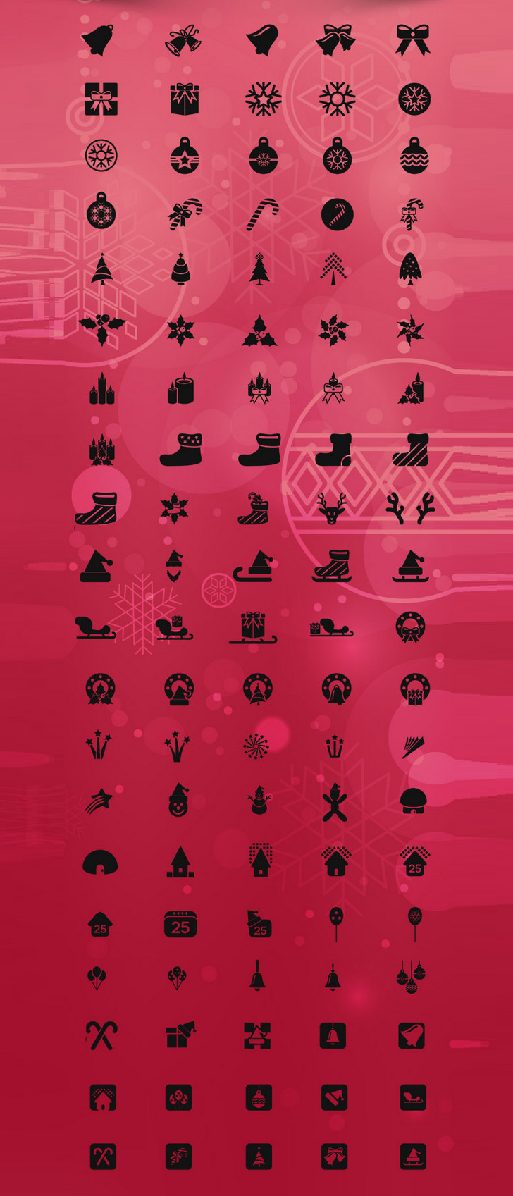 100 Christmas Vector Icons