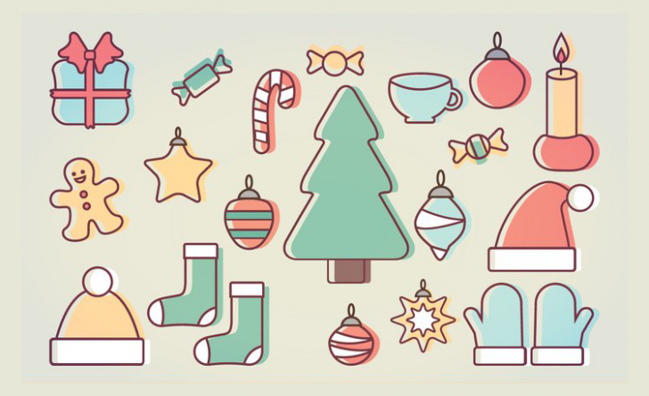 Christmas Icons Vector Set