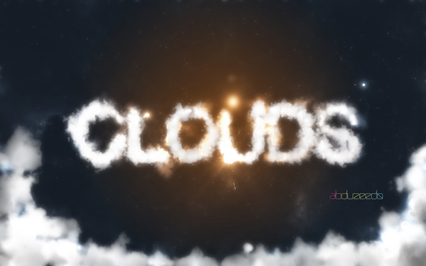 雲のような文字