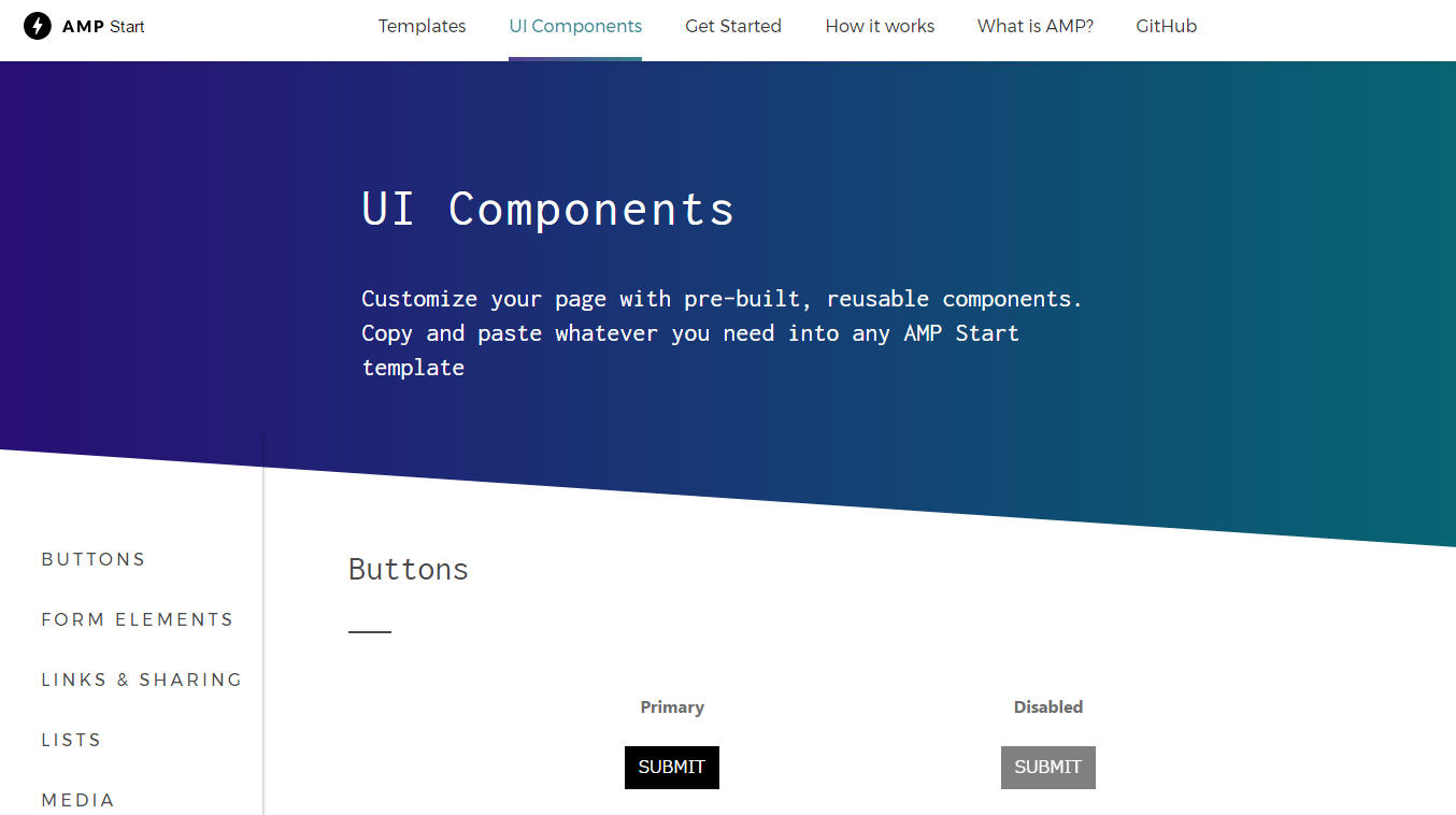 コピペで使えるAMP HTMLのUIコンポーネント