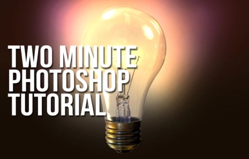 Two Minute Tutorial for Photoshop - Glowing Lightbulb（光り輝く電球 - Photoshop2分間チュートリアル）[英語解説]