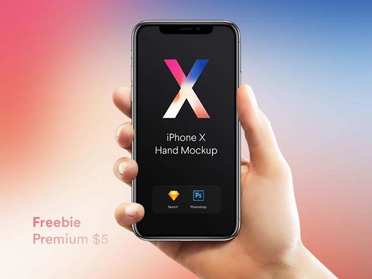 New iPhone X Hands Mockups（PSD/無料）