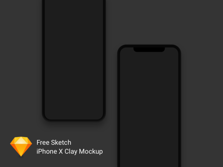 iPhone X Clay Mockup Freebie（Sketch/無料）