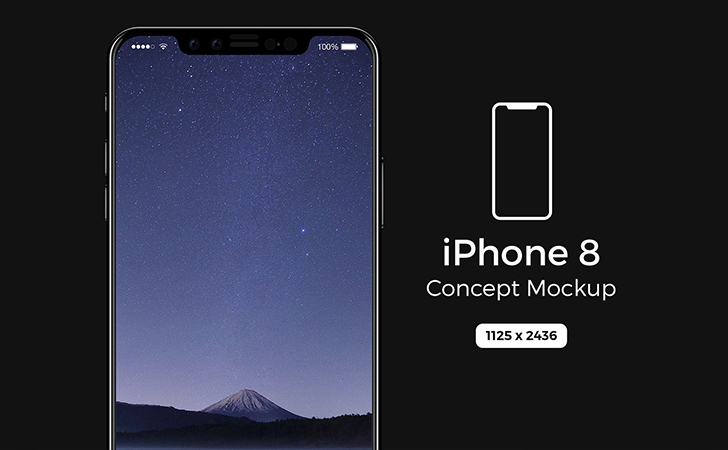 Free iPhone 8 PSD Mockup