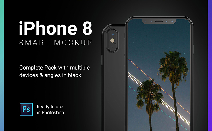 iPhone8 Mockup Complete Pack Black