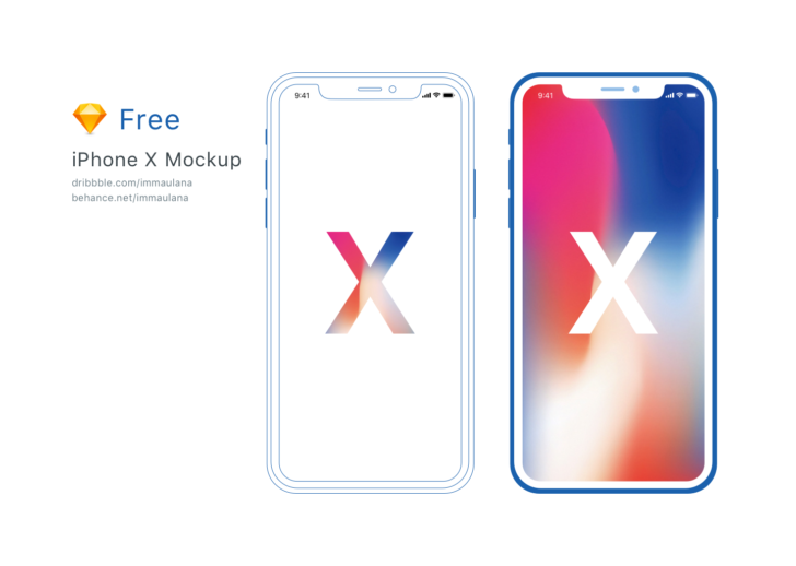 Minimal iPhone X Mockup（Sketch/無料）