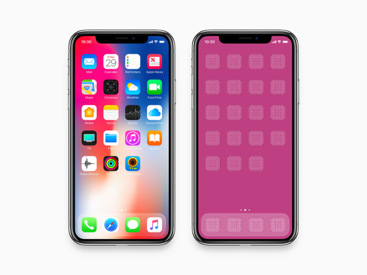 iPhone X - Mockup (fit 2436 x 1125 pixel resolution)（PSD/無料）