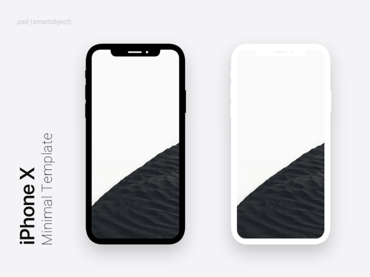 iPhone X Minimal Dark & Light Template for Photoshop（PSD/無料）