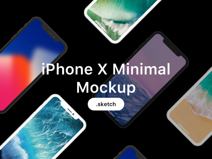 Iphone X Minimal Mockup（Sketch/無料）