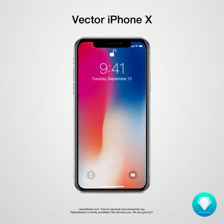 Vector iPhone X（Sketch/無料）