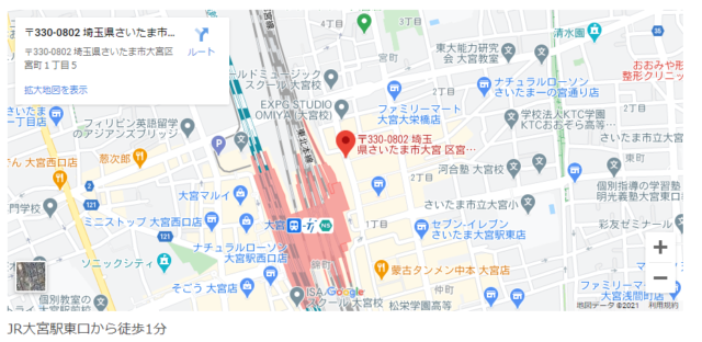 Googleマップで分かりやすい地図表示